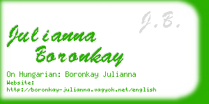 julianna boronkay business card